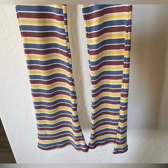 Zara| Beachy Knit Flare Pants in Neutral Stripes, Size Small, NWT•••Boho - Picture 4 of 14